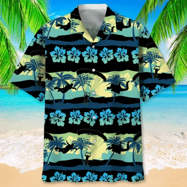 Parachutisme – Chemise hawaïenne plage nature – Image 2