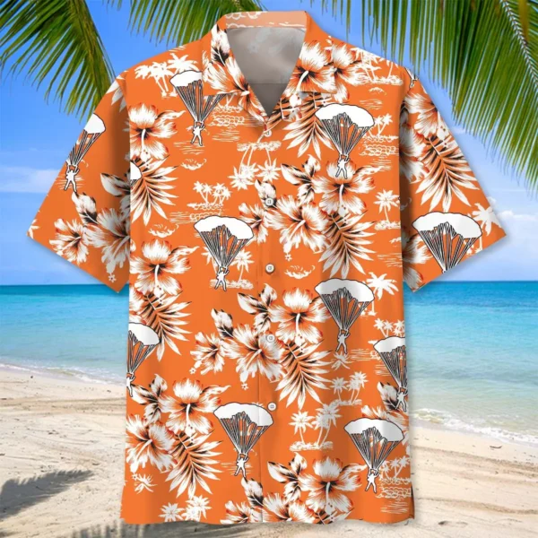 Parachutisme – Chemise hawaïenne nature – Image 2