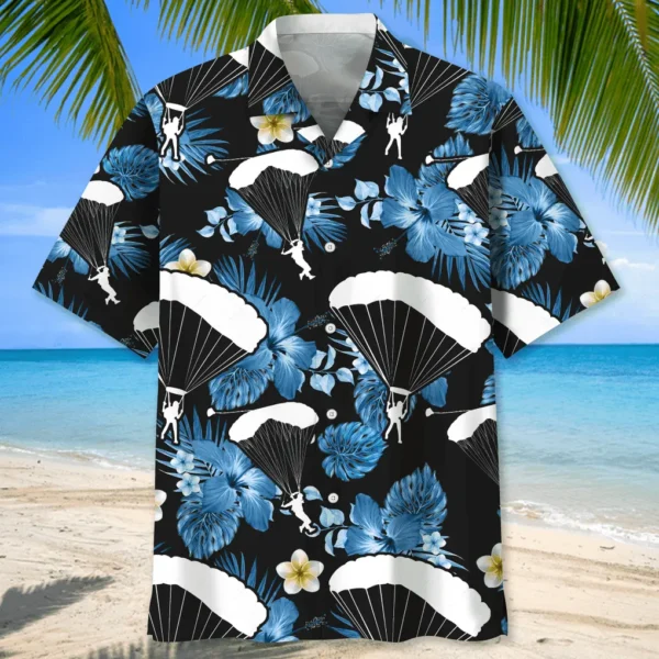 Parachutisme – Chemise hawaïenne nature – Image 2