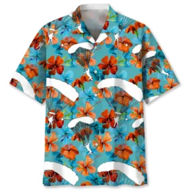 Parachutisme – Chemise hawaïenne nature tropicale