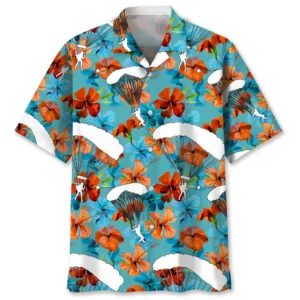 Parachutisme – Chemise hawaïenne nature tropicale