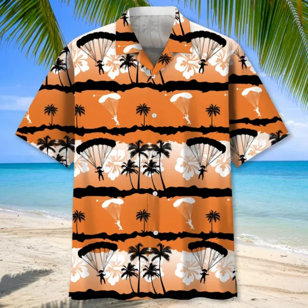 Parachutisme – Chemise hawaïenne coucher de soleil – Image 2