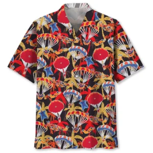 Parachutisme – Chemise hawaïenne tropicale
