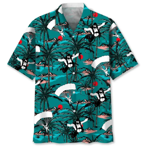 Parachutisme – Chemise hawaïenne vintage