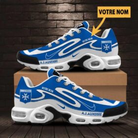 Chaussures Air Max Plus AJ Auxerre Édition Limitée avec nom personnalisé