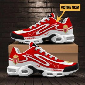 Chaussures Air Max Plus AS Monaco Édition Limitée avec nom personnalisé