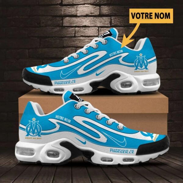 Chaussures Air Max Plus Olympique de Marseille Édition Limitée avec nom personnalisé