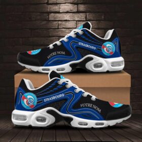 Chaussures Air Max Plus RC Strasbourg Alsace Édition spéciale avec nom personnalisé