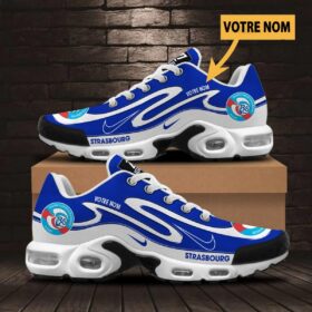 Chaussures Air Max Plus RC Strasbourg Alsace Édition Limitée avec nom personnalisé