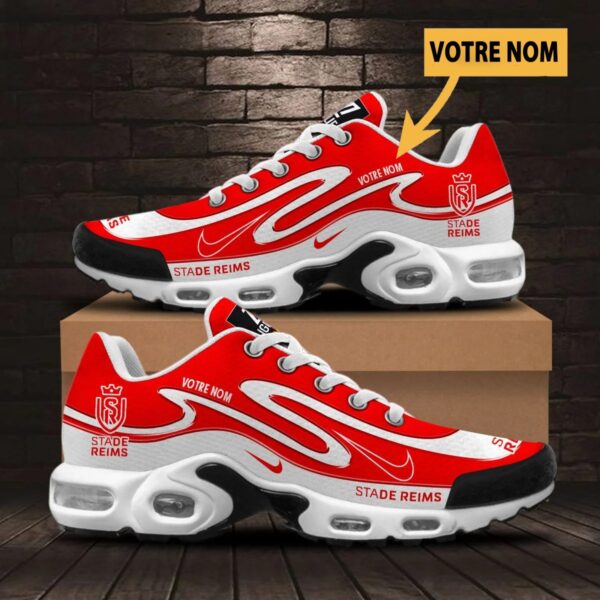 Chaussures Air Max Plus Stade de Reims Édition Limitée avec nom personnalisé