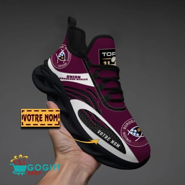 Chaussures Max Soul Union Bordeaux Bègles Édition spéciale avec nom personnalisé – Image 4
