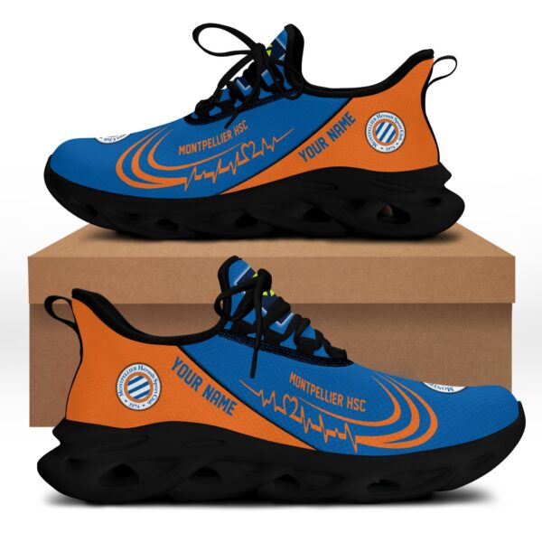 Chaussures Max Soul spéciales Montpellier Hérault SC avec nom personnalisé – Image 2