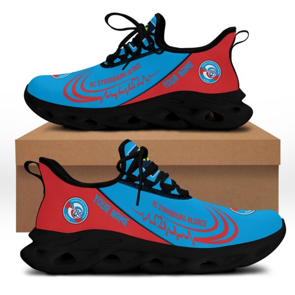 Chaussures Max Soul spéciales RC Strasbourg Alsace avec nom personnalisé – Image 2