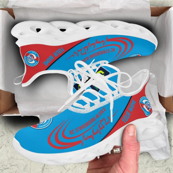 Chaussures Max Soul spéciales RC Strasbourg Alsace avec nom personnalisé – Image 3