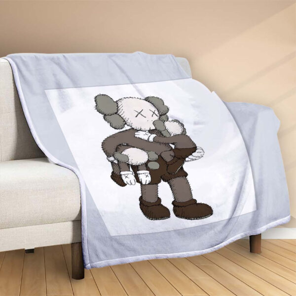 Plaid Bébé Kaws Adorable Couverture Polaire Plaid Canapé – Image 2
