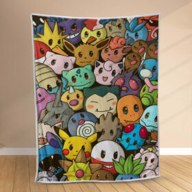 Plaid Tous les Pokémon mignons Couverture Polaire Plaid Canapé