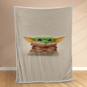 Plaid Bébé Yoda mignon dans Star Wars 3 Couverture Polaire Plaid Canapé