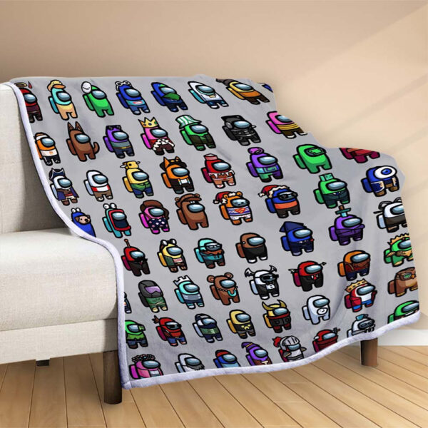 Plaid Among Us Game 1002 Couverture Polaire Plaid Canapé – Image 2