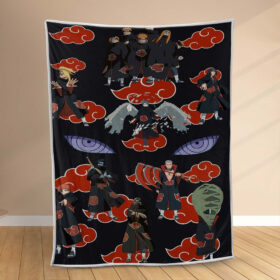 Plaid Équipe Akatsuki dans Naruto Manga 1003 Couverture Polaire Plaid Canapé
