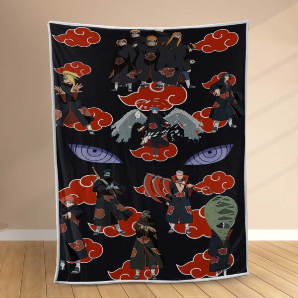 Plaid Équipe Akatsuki dans Naruto Manga 1003 Couverture Polaire Plaid Canapé