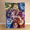 Plaid Tous les Pokémon Évoli Evolutions 1002 Couverture Polaire Plaid Canapé