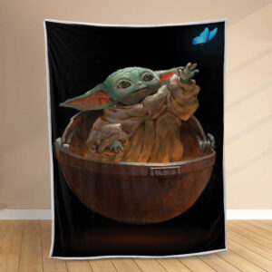 Plaid Bébé Yoda mignon dans Star Wars 5 Couverture Polaire Plaid Canapé