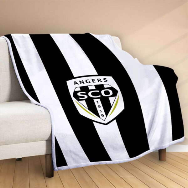 Plaid Angers SCO 1 Couverture Polaire Plaid Canapé – Image 2