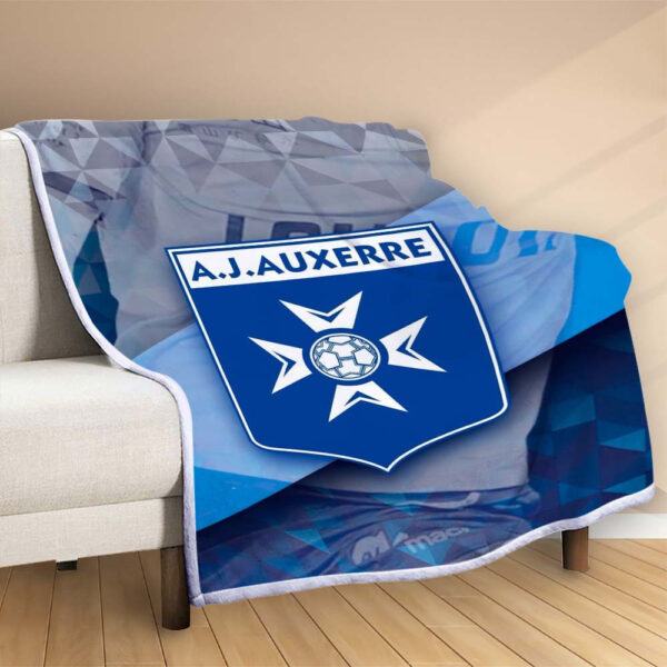 Plaid AJ Auxerre 5 Couverture Polaire Plaid Canapé – Image 2