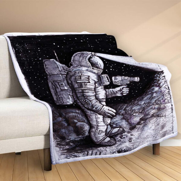 Plaid astronaute cosmonaute Couverture Polaire Plaid Canapé – Image 2
