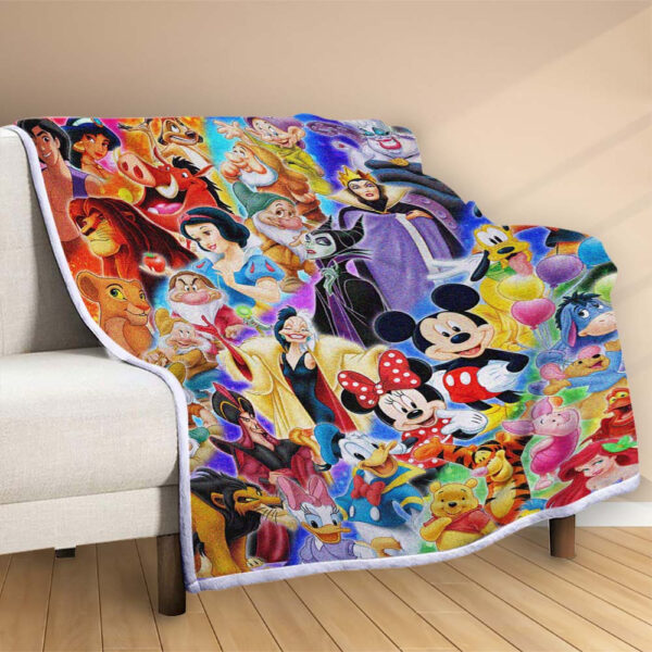 Plaid Tous les personnages Disney Couverture Polaire Plaid Canapé – Image 2