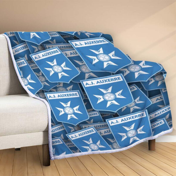 Plaid AJ Auxerre 6 Couverture Polaire Plaid Canapé – Image 2