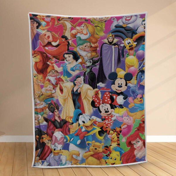Plaid Tous les personnages Disney Cartoon Couverture Polaire Plaid Canapé
