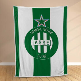 Plaid AS Saint-Etienne 1 Couverture Polaire Plaid Canapé