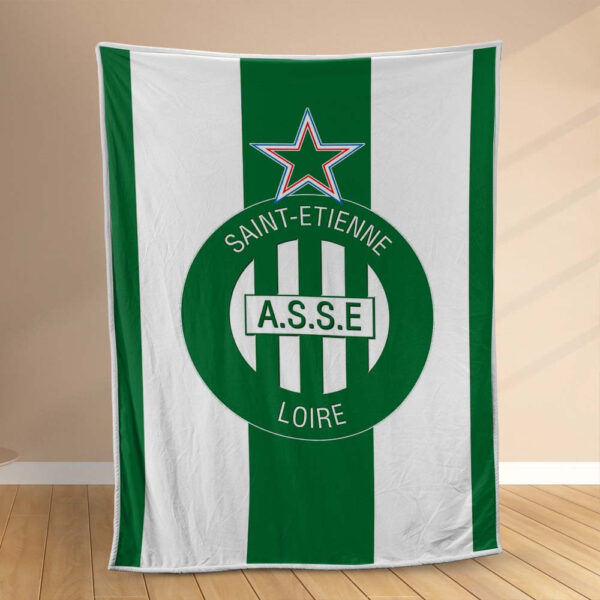 Plaid AS Saint-Etienne 1 Couverture Polaire Plaid Canapé