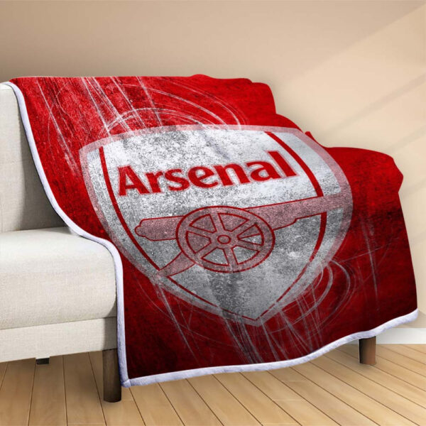Plaid Arsenal Football Club 12 Couverture Polaire Plaid Canapé – Image 2