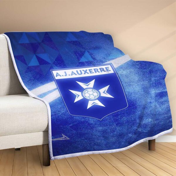 Plaid AJ Auxerre 4 Couverture Polaire Plaid Canapé – Image 2