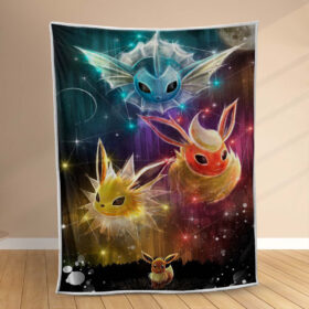 Plaid Tous les Pokémon Évoli Evolutions 1005 Couverture Polaire Plaid Canapé