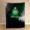 Plaid AS Saint-Etienne 4 Couverture Polaire Plaid Canapé
