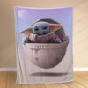 Plaid Bébé Yoda mignon dans Star Wars 1 Couverture Polaire Plaid Canapé