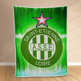 Plaid AS-Saint-Etienne-5 Couverture Polaire Plaid Canapé