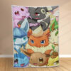 Plaid Tous les Pokémon Évoli Evolutions 1003 Couverture Polaire Plaid Canapé
