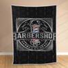 Plaid Logo du salon de coiffure Couverture Polaire Plaid Canapé