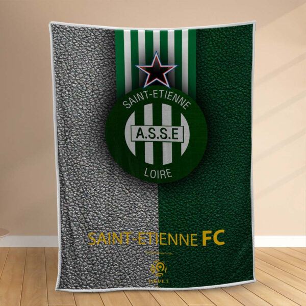 Plaid AS Saint-Etienne 3 Couverture Polaire Plaid Canapé