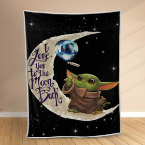 Plaid Bébé Yoda je t'aime jusqu'à la lune et retour Couverture Polaire Plaid Canapé