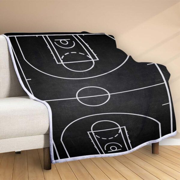 Plaid Terrain de basket Couverture Polaire Plaid Canapé – Image 2