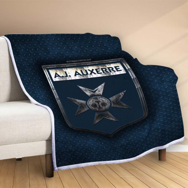 Plaid AJ Auxerre 1 Couverture Polaire Plaid Canapé – Image 2