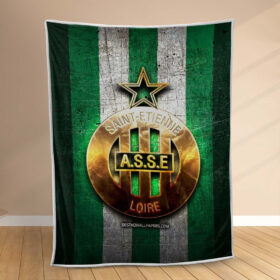 Plaid AS Saint-Etienne 7 Couverture Polaire Plaid Canapé