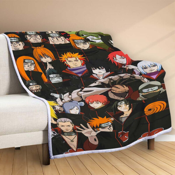 Plaid Équipe Akatsuki dans Naruto Manga 1002 Couverture Polaire Plaid Canapé – Image 2