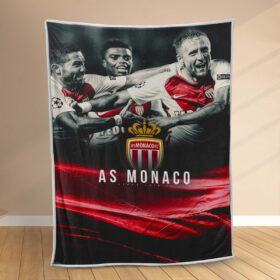 Plaid AS Monaco FC 4 Couverture Polaire Plaid Canapé