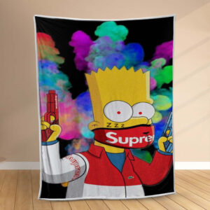Plaid Bart Simpson Couverture Polaire Plaid Canapé
